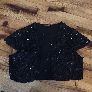 Black cap sleeve cover up